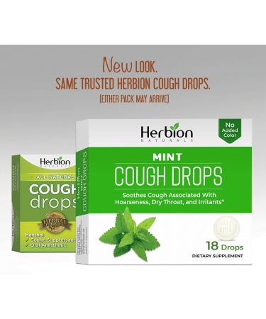 Herbion Naturals Cough Drops - All Natural - Mint - 18 Drops - Buy Online on GoSupps.com