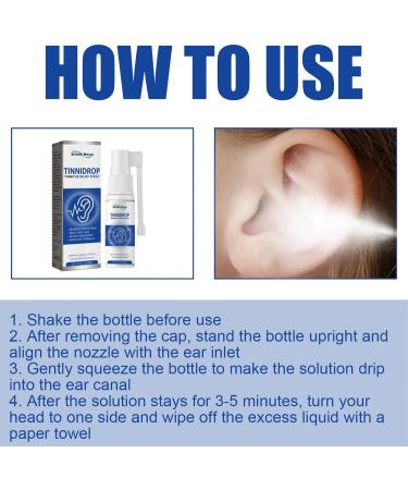 Tinnidrop Tinnitus Relief Spray Ear Tinnitus Sprays Ear Ringing Spray Ear Ringing Treatment Oil Blocked Ears Treatment Ear Drops for Tinnitus Earache Drops Ear Ringing Relieving Ear Noise Spray - Buy Online on GoSupps.com