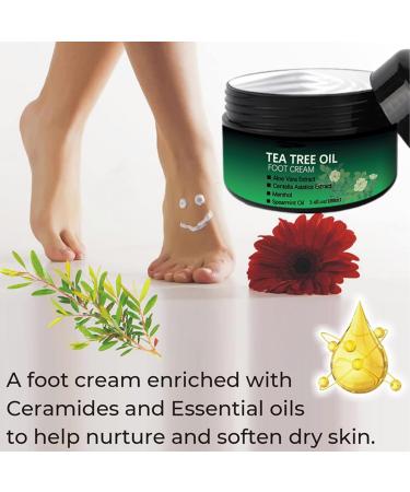 Tea Tree Oil Foot Cream for Cracked Heels and Dry Skin Cracked Heel Repair Cream for Feet and Hand Callus Remover for Hard Skin Tea Tree Cream Moisturizes Softens Foot Care - Buy Online on GoSupps.com