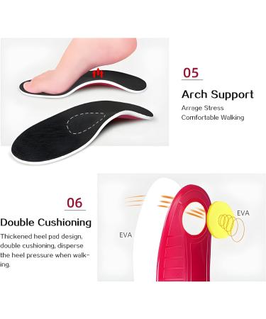 Plantar Fasciitis Relief Arch Support Insoles for Men and Women - Orthotic Shoe Inserts for Flat Feet - Shock Absorption Heel Pain Relief - Comfortable Large Size EU 40-46 - Buy Online on GoSupps.com