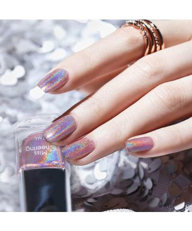Cycullinyt Laser Gel Nail Polish Kit 8Pcs Shiny Easy Peel Off and Fast Dry Nail Polish Soak Off Sparkle Gel Polish for Manicure - Buy Online on GoSupps.com