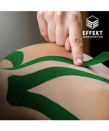 Effekt Kinesiology Tape Waterproof - 5m x 5cm Roll for Muscle Support & Recovery - Green - Buy Online on GoSupps.com