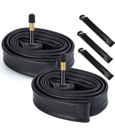 2 Pack 700C Road Bike Tubes 700x25C/28C/30C/32C AV48mm Long Valve 700C Tubes Compatible with 700 x 25C 700 x 26C 700x27C 700 x 28C 700x29C 700 x 30C 700x31C 700 x 32C Bike Tire Tubes