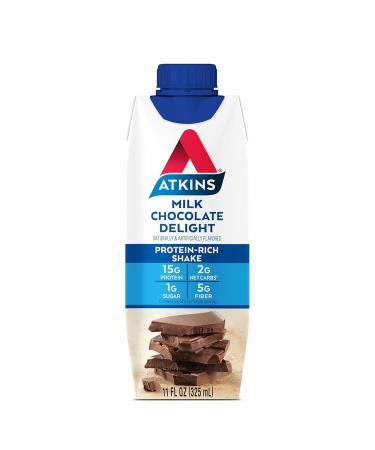 Atkins Gluten Free Keto Protein Shake - 12 Pack of 11 Fl Oz | High Protein Low Carb - Buy Online on GoSupps.com