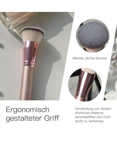 Premium Kabuki Foundation Brush - Rose Gold | Versatile Makeup Brush for Liquid & Powder Application - Buy Online on GoSupps.com