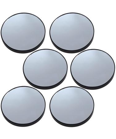 Iconikal 10x Magnification Mirror with Suction Cups Black 3-Inch Diameter 6-Pack