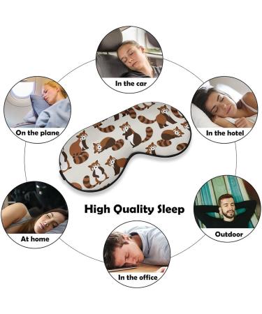 Cute Red Panda Sleep Mask - Adjustable Blindfold for Sleeping and Travel - Buy Online on GoSupps.com