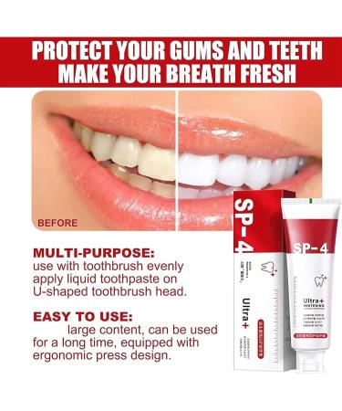 Sp-4 Toothpaste Natural Whitening Toothpaste Probiotic Whitening and Stain Removal Toothpaste Brightening Toothpaste Toothpaste for Fresh Breath - Buy Online on GoSupps.com