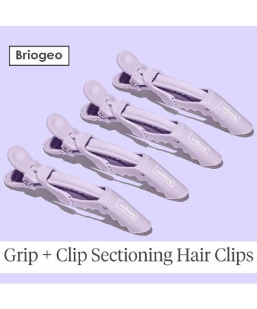 Briogeo Grip + Clip Sectioning Hair Clips - Alligator Jaw Design for Secure Hold - Non-Damaging Dent-Free Styling - Suitable for All Hair Types Textures and Lengths - Set of 4 - Buy Online on GoSupps.com