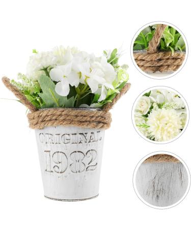 Zerodeko Potted Hydrangea Blue Faux Flowers Ceramic Decor Green Home Decor Spring Decorations for Home Fake Flower Adornment Outdoor Decoration Faux Hydrangea White Props Plastic Artificial White 17x17x19cm - Buy Online on GoSupps.com