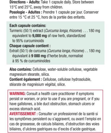 Jamieson Curcumin Turmeric 9 000 mg Ultra Strength - Vegetarian - Buy Online on GoSupps.com