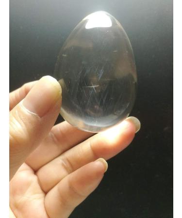 Natural Crystal Rough Rare Natural Clear Blue Rutiles Crystal Quartz Egg 2.28 Inch Spiritual Reiki yuebang - Buy Online on GoSupps.com