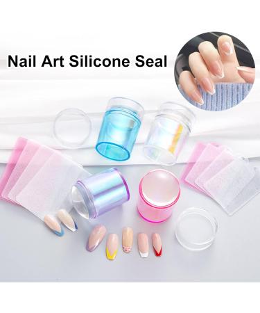 Sanwood Nail Art Stamp Set - Soft Texture & Good Elasticity - Trendy DIY Manicure Tools for Women - Pink - Buy Online on GoSupps.com