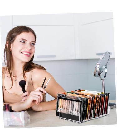 FRCOLOR Eyeshadow Organizer Makeup Holder With Compartments Transparent Makeup Organizer For Eyeshadow Powder Lipstick For Dressing Table Storage 17x125cm Transparent - Buy Online on GoSupps.com