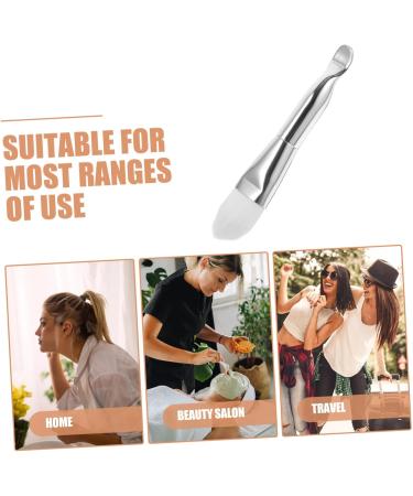 FOMIYES Double-headed Facial Treatment Brush Facial Mask Brush Skin Care Tool Facial Mask Applicator Facial Mud Mask Brush Mask Spoon Women Mud Mask Brush Mud Mask Applicator Cream Spoon 13.70X2.50X1.50CM Silver - Buy Online on GoSupps.com