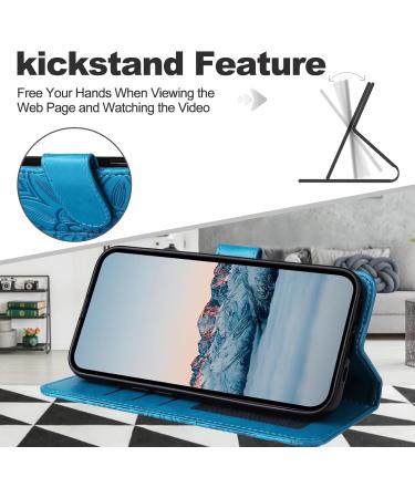Shop SRISHP Blue PU Leather Flip Wallet Case for Oppo A74 5G & A54 5G | Magnetic Folding Cover for OnePlus Nord N200 - International Shipping Available - Buy Online on GoSupps.com