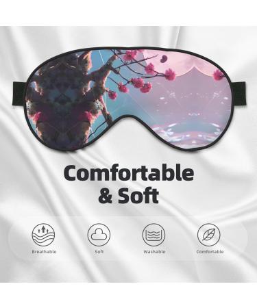Small Pink Flowers Eye Mask - Soft Adjustable Sleep Mask for Men & Women | Comfortable Nighttime Eye Cover - Buy Online on GoSupps.com