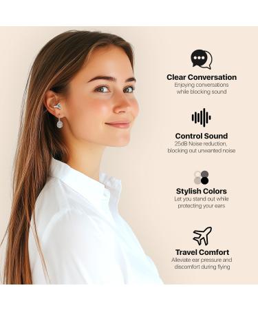 Best Ear Plugs for Airplane Pressure Relief & Ear Pain - Comfortable Reusable Earplugs for Adults & Kids 12+ - 25dB Noise Reduction - Travel Essentials - Buy Online on GoSupps.com