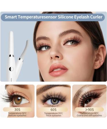 Heated Eyelash Curler TOUCHBeauty Electric Eyelash Curler USB Rechargeable Eyelash Curler with 3 Temperature Settings Silicone Comb Lash Curler for Girls Women Quick Heating Curling1859 - Buy Online on GoSupps.com