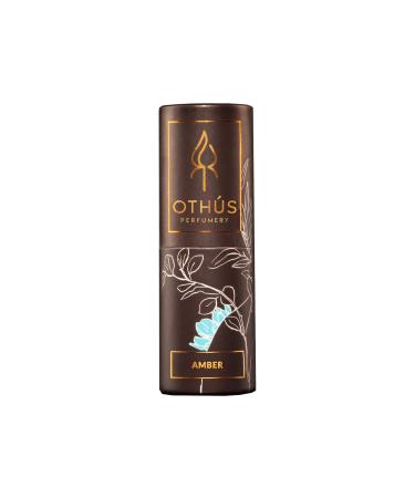 Amber Solid Perfume Bitter Orange Nutmeg Black Spruce Carnation Tonka Bean Labdanum Convenient Twist Tube for Travel Natural Solid Eau de Parfum 0.17 Ounce