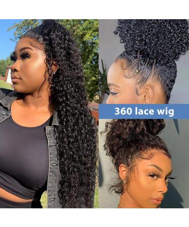 Healthair 360 Lace Front Deep Wave Wigs for Black Women - Preplucked HD Transparent Lace, 10A Remy Human Hair, 220% Density, 18in - Buy Online on GoSupps.com