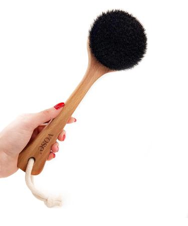 Natural Body Brush & Exfoliating Scrubber for Dry Brushing - Best Back Body Scrub for Glowing Skin - Buy Online on GoSupps.com