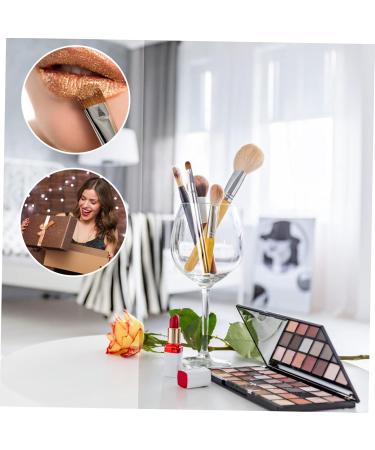 MERRYHAPY Double Ended Lipstick Brush - Professional Makeup Tool for Lip Eyeshadow & Concealer | Best Lip Makeup Applicator - Silver - Buy Online on GoSupps.com