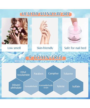 Dip Powder Nail Set - SEISSO Glitter Dipping Powder Starter Kit (8 Colors) for French Nail Art Manicure - No Need Nail Lamp, Perfect Salon-Quality DIY Gift for Women - Buy Online on GoSupps.com