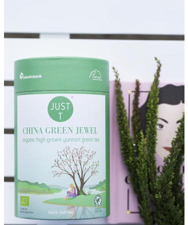 Organic China Green Jewel Loose Leaf Tea 125g | Yunnan Green Tea Blend | Premium High-Grown Tea in Sustainable Tin - Buy Online on GoSupps.com