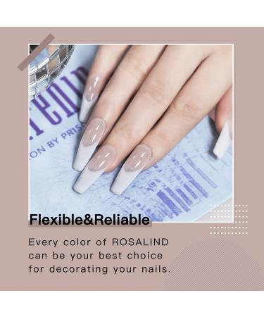 ROSALIND Nude Poly Nail Gel Set - 6Pcs Opal Clear Pink Brown Colors - DIY Acrylic Extension Nail Art - Buy Online on GoSupps.com