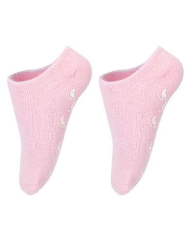 Beaupretty 1 Pair Gel Socks Foot moisturizing Socks Gel Lined Socks Essential Oil moisturizing gels Pink Socks Foot Lotion Silicone Gel Socks for Cracked feet Heel Women Moisturizing Socks