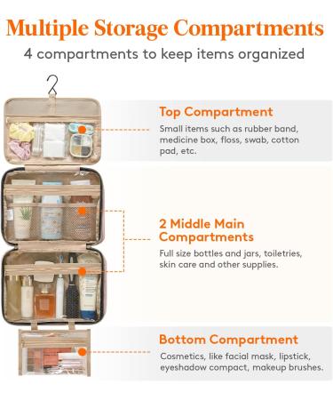 Lifewit Large Pink Travel Toiletry Bag | Hanging Makeup Organizer for Women | Transparent Cosmetic Bag with Hook | Spacious for Full Size Bottles & Vacation Essentials - Buy Online on GoSupps.com