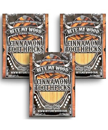 BiteMyWood Cinnamon Toothpicks For Adults Long Lasting Super Hot And Spicy Cinnamon Flavored Toothpicks Perfect For Someone Trying To Quit Smoking Lip Tingling Cinnamon Flavor (300 Picks)