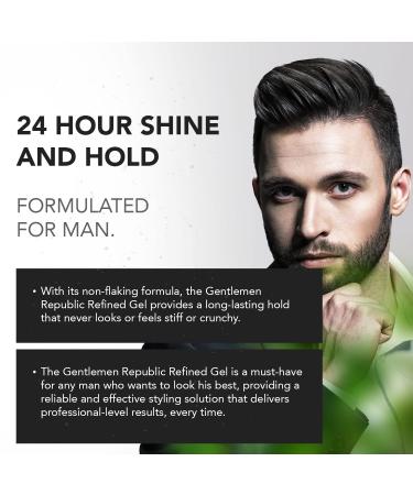 Gentlemen Republic 32oz Refined Gel - Professional 24-Hour Shine & Hold, Humidity Resistant, Alcohol-Free - Made in the USA, Clean/Fresh Scent - 2lb (1 Pack) - Buy Online on GoSupps.com