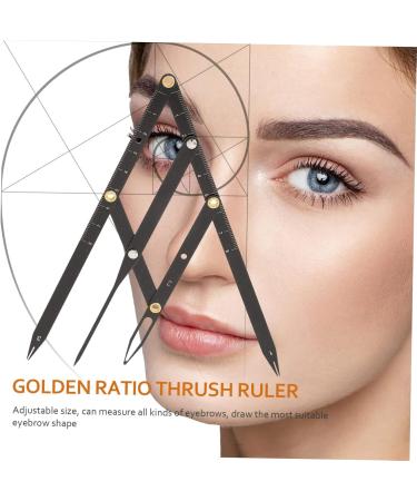 Angoily 5 pcs Tool Gadgets Eyebrow Ratio Stencils Metal Sliding Mean Positioning Stainless Makeup Measure 25x5x0.6cmx5pcs Blackx5pcs - Buy Online on GoSupps.com