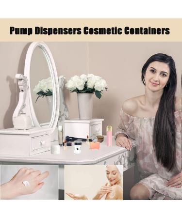 3 Round Jars Airless Cream Pump Containers Refillable Empty Cream Dispenser Jars Plastic Cream Jar for Lip Balm Sample(30ml+30ml+50ml) - Buy Online on GoSupps.com