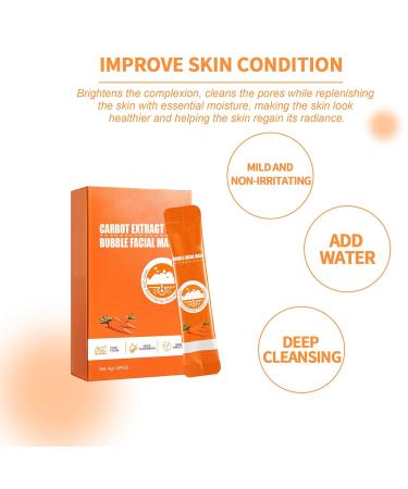 KVVS Carrot Extract Bubble Facial Mask - Blackhead Removal and Deep Cleaning for All Skin Types - Buy Online on GoSupps.com
