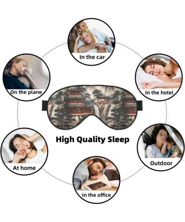 Shop Landscape Painting Eye Mask - Unisex Adjustable Blackout Sleep Mask for Travel Yoga & Naps - Buy Online on GoSupps.com