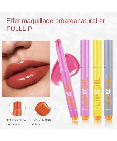 Fravsiu Click on Lip Gloss Lip Gloss Pen Solid Moisturizing Lip Gloss Click Lipstick | Jelly Lip Plumping Pen Long-Lasting Lip Gloss for Women - Buy Online on GoSupps.com
