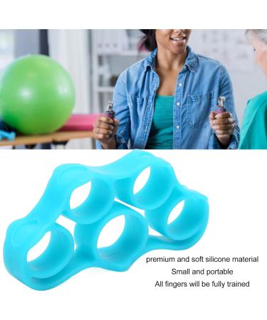 Finger Exerciser Skin Friendly 2Pcs Soft Silicone Finger Trainer Light Portable High Flexibility for Family (Lake Blue 8.8LB) - Buy Online on GoSupps.com