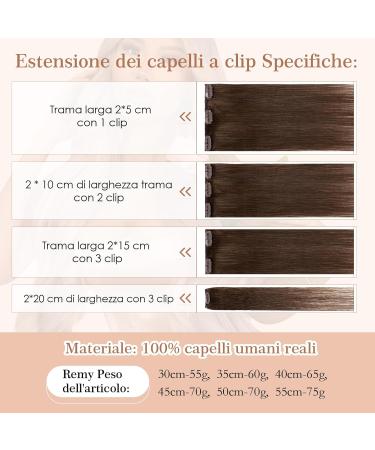 100% Remy Real Hair Clip-In Extensions | UK Fashion Shop | Thin 8 Tresses | 50cm | #4 Chocolate Brown | Fast International Shipping - Buy Online on GoSupps.com