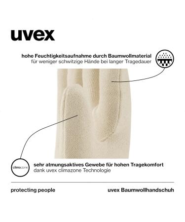 Uvex Cotton Gloves (5 Pairs) - Breathable & Elastic Cosmetic & Assembly Shoe Size 08/M Sensitive Undercoat & Coin Glove - Buy Online on GoSupps.com