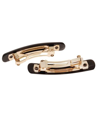 France Luxe Mini Rectangle Barrette Set - Nacro Black (Set of 2) - Buy Online on GoSupps.com