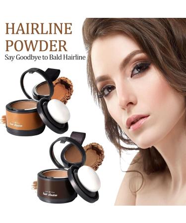 Lot de 2 poudres de racines pour paissir les cheveux pour femmes et hommes couverture longue dur e couverture des cheveux gris poudre avec ponge miroir marron fonc + marron clair - Buy Online on GoSupps.com