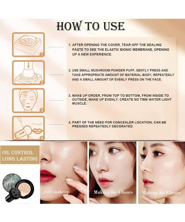 Mushroom Head CC Cream Foundation - Moisturizing & Brightening Formula for Even Skin Tone | Lightweight & Oil Control (Natural) - Buy Online on GoSupps.com