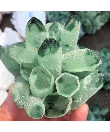 Natural Crystal Rough 300-400G Hot Weather Crystal Cluster Made from Chrysanthemum Green Mineral Processing - Buy Online on GoSupps.com