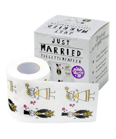 Just Married Toilet Paper Funny Toilet Paper Fun WC to give away Wedding Gift To laugh at the toilet