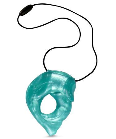 Mommy's Touch Ocean Blue Dolphin Silicone Chew - Gender Neutral Teething Necklace for Children - Oral Sensory Chewy Teether Necklaces for Autistic Chewers - Chew Jewelry for Boys and Girls