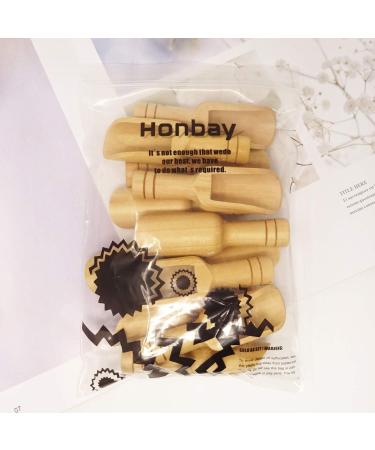 Honbay 12PCS Mini Wooden Scoops for Bath Salts and Tea - Perfect for Home Spa and Tea Time - Buy Online on GoSupps.com