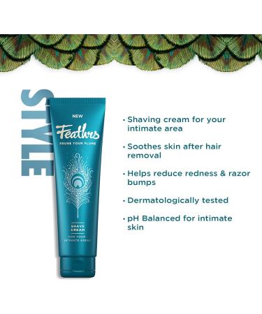 Feathrs Vegan Sensitive Shave Cream for Intimate Areas - 150ml (Pack of 1) - Buy Online on GoSupps.com